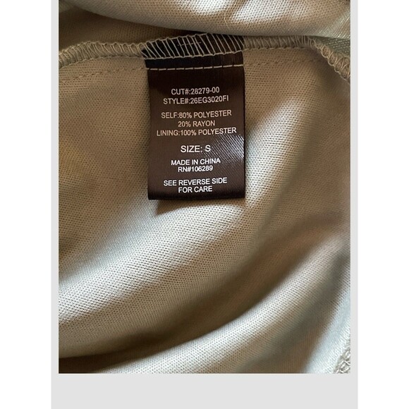 Trixxi Women's Smocked Waist Mini Dress Size Small Sage Green Tie Straps NWT - Picture 8 of 10